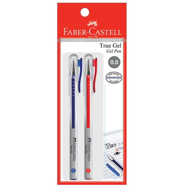Faber-Castell - Gel pen True Gel, 0.5mm, blistercard of 2