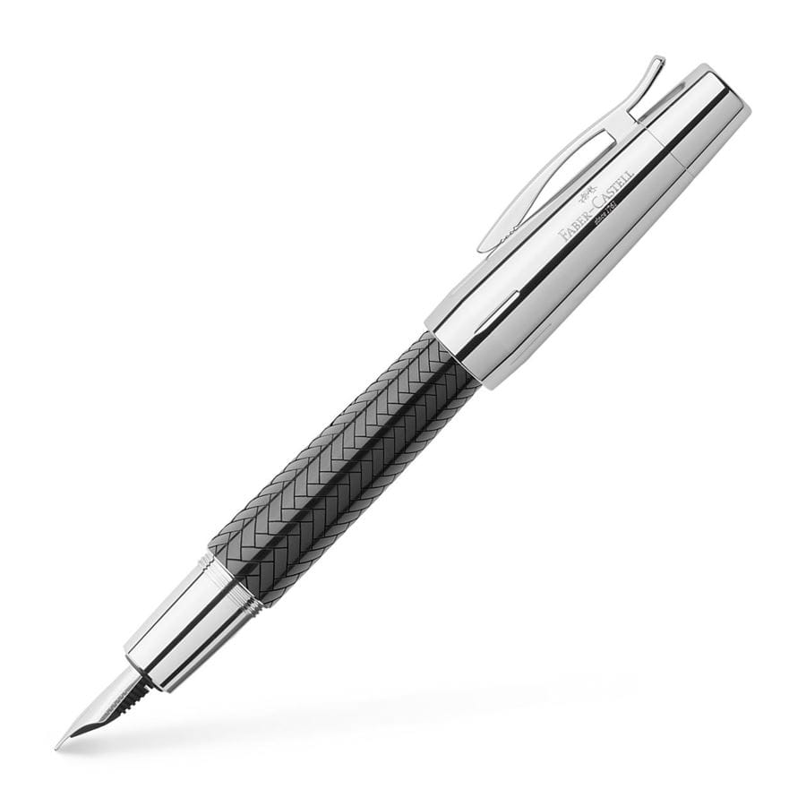 Faber-Castell - e-motion precious resin parquet fountain pen, B, black