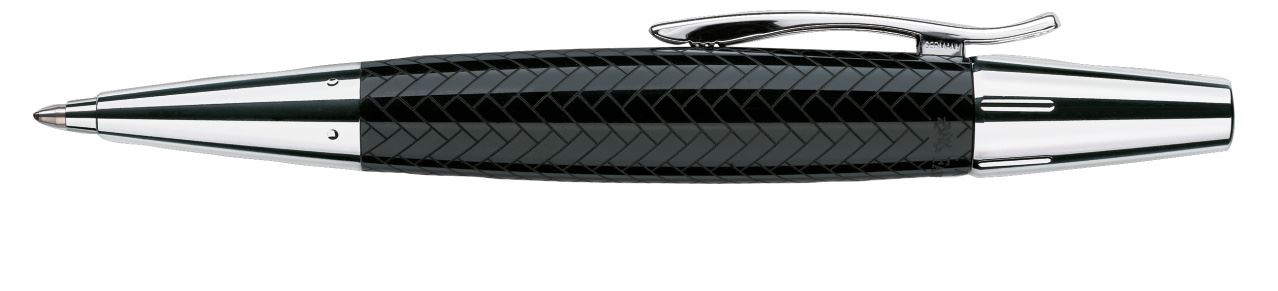 Faber-Castell - e-motion precious resin parquet twist ballpoint pen, B black