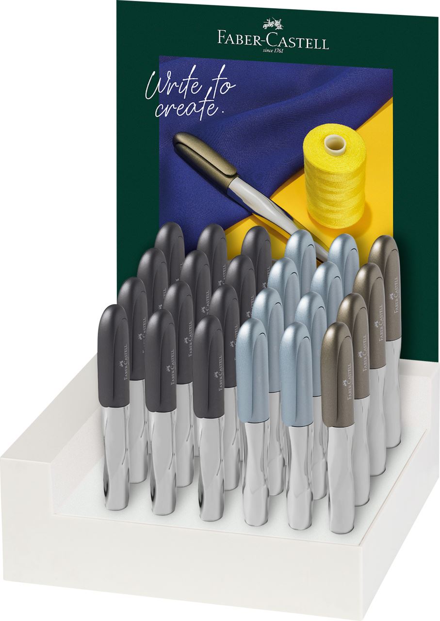 Faber-Castell - n'ice pen Metallic twist ballpoint pen, XB, grey